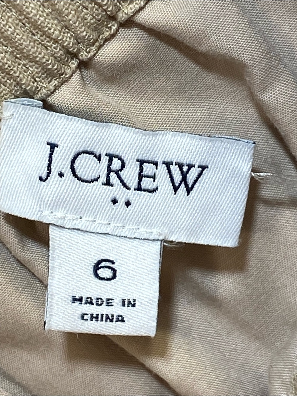 J. Crew Beige Lined Skirt with Elastic Waist - Picture 8 of 11